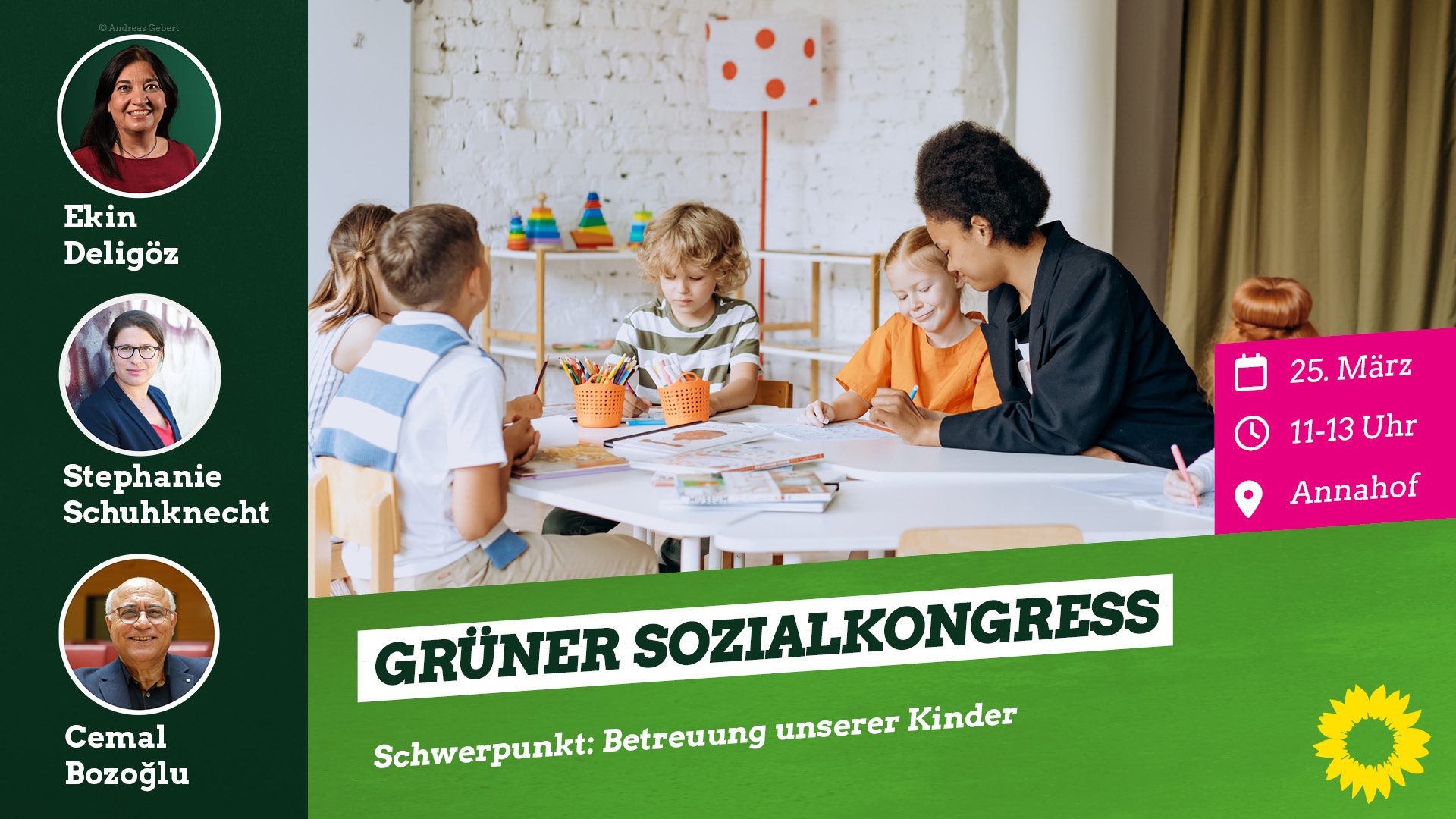 Read more about the article Grüner Sozialkongress – Scherpunkt: Betreuung unserer Kinder